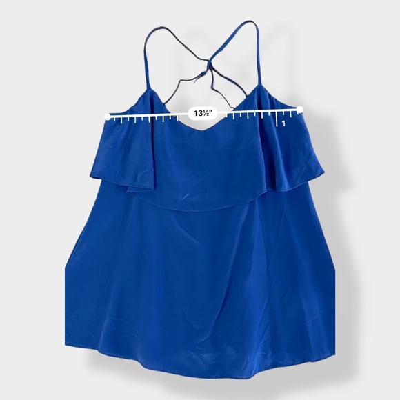 Lilly Pulitzer Sunset Top 100% Silk in True Navy Size‎ S - Picture 4 of 8